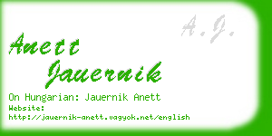 anett jauernik business card